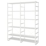 ELVARLI Open storage combination, white, 165x55x216 cm
