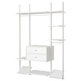ELVARLI Wardrobe combination, white, 178x51x222-350 cm