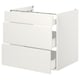 ENHET Base cb w 3 drawers, white, 80x62x75 cm
