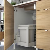 ENHET Bc f sink/door, white/oak effect, 60x62x75 cm