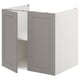 Option: ENHET Bc w shlf/doors, white/grey frame, 80x62x75 cm