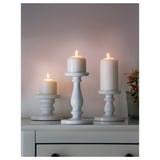 ERSÄTTA Block candle holder, white, 21 cm