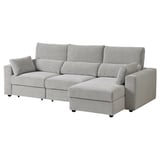 ESKILSTUNA 3-seat sofa with chaise longue, Tallmyra white/black