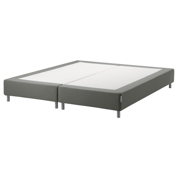 ESPEVÄR Slatted mattress base with legs, dark grey, 160x200 cm