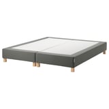 ESPEVÄR Slatted mattress base with legs, dark grey, 160x200 cm