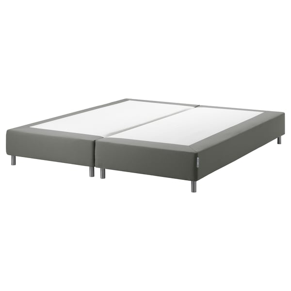 ESPEVÄR Sprung mattress base with legs, dark grey, 160x200 cm