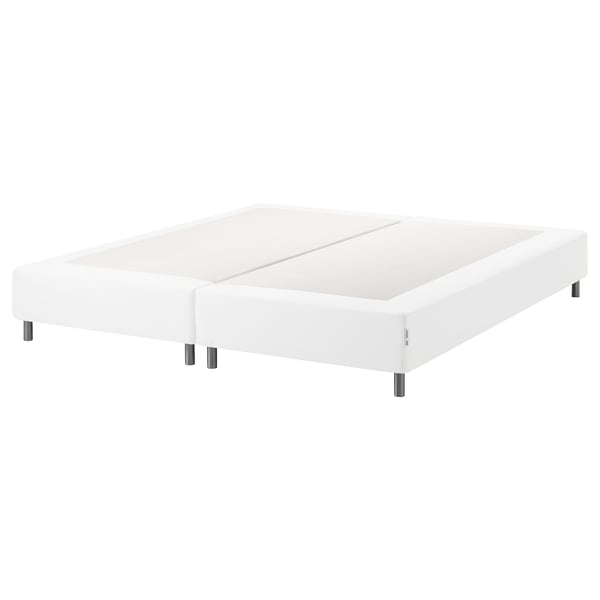 ESPEVÄR Sprung mattress base with legs, white, 180x200 cm
