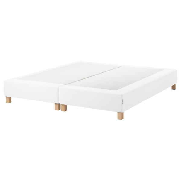 ESPEVÄR Sprung mattress base with legs, white, 160x200 cm