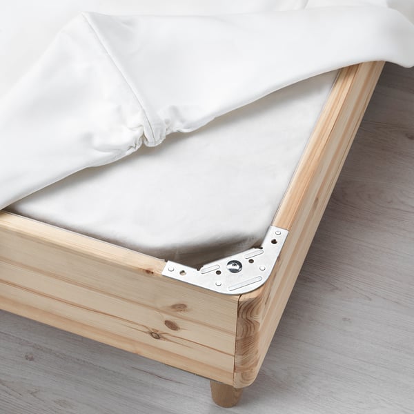 ESPEVÄR Sprung mattress base with legs, white, 180x200 cm
