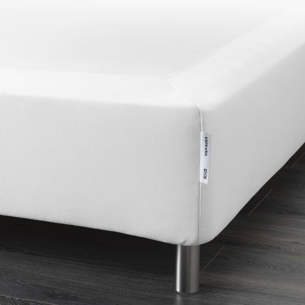 ESPEVÄR Sprung mattress base with legs, white, 180x200 cm