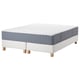 Option: ESPEVÄR/VÅGSTRANDA Divan bed, white/medium firm light blue, 180x200 cm