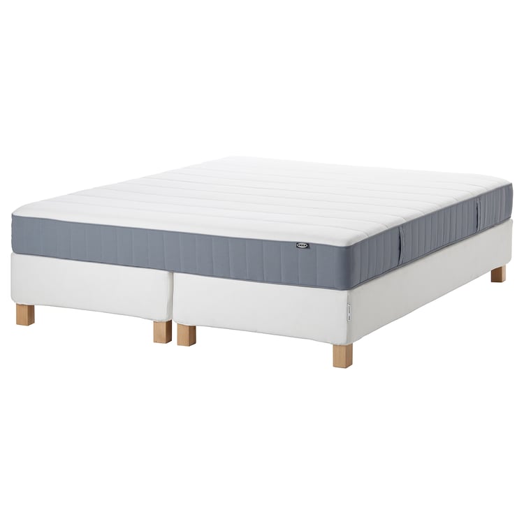 ESPEVÄR/VESTERÖY divan bed, white/firm light blue, 160x200 cm IKEA