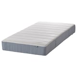 ESPEVÄR/VESTERÖY Divan bed, white/medium firm light blue, 180x200 cm