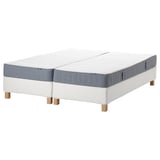 ESPEVÄR/VESTMARKA Divan bed, white/firm/medium firm light blue, 180x200 cm