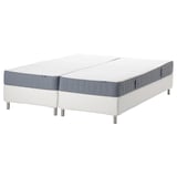 ESPEVÄR/VESTMARKA Divan bed, white/firm/medium firm light blue, 180x200 cm