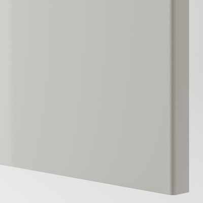 FARDAL Door, high-gloss light grey, 50x195 cm