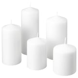 FENOMEN Unscented block candle, set of 5, white