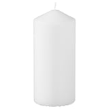 FENOMEN Unscented pillar candle, white, 14 cm