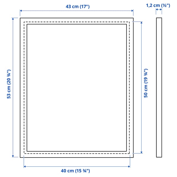 FISKBO Frame, black, 40x50 cm