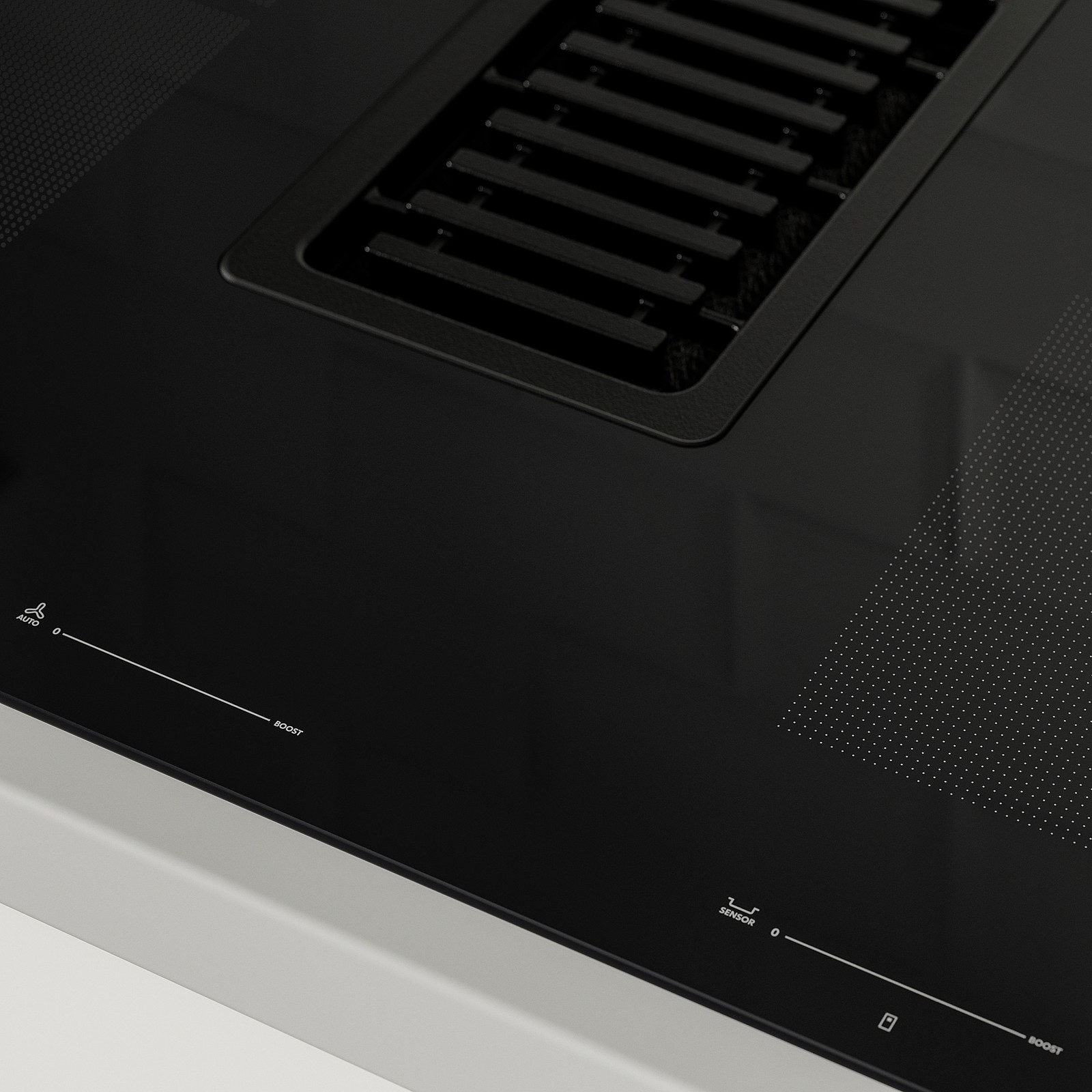 FÖRDELAKTIG Induction hob/integrated extractor, IKEA 700 black, 83 cm