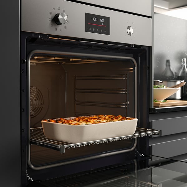 FRILLESBO True fan oven, pyrolytic added steam function/stainless steel colour IKEA 500