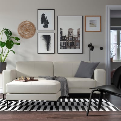 FULLERÖ Footstool, Grann white/metal