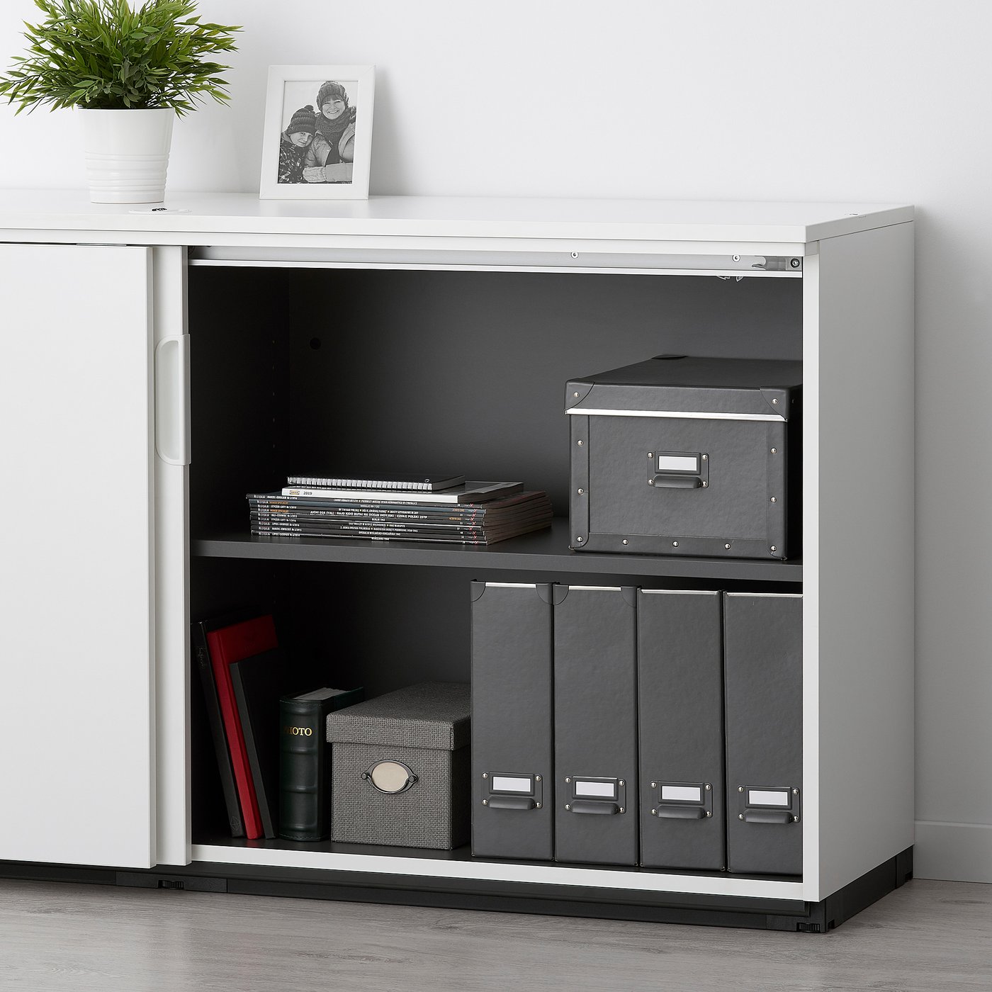 GALANT cabinet with sliding doors, white, 160x80 cm - IKEA Switzerland