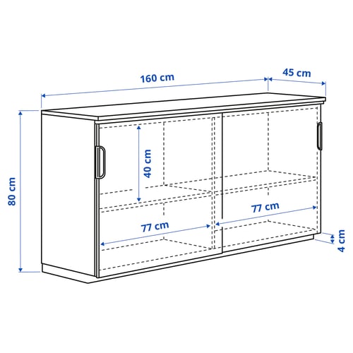 Illustration with measurements for the product: GALANT.