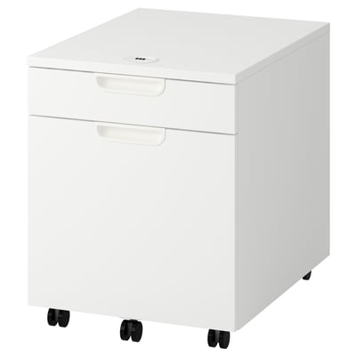 GALANT Drawer unit with drop-file storage, white, 45x55 cm