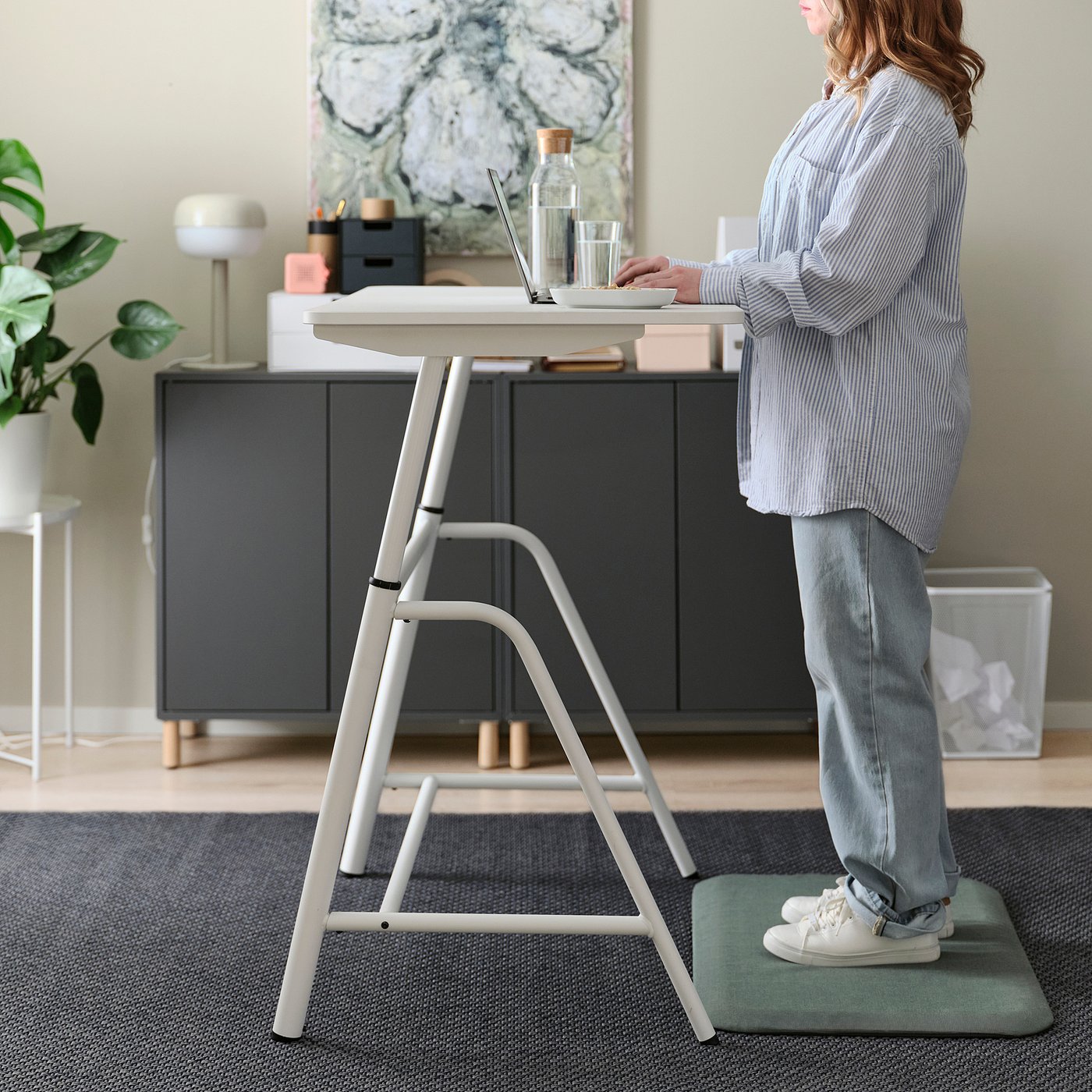 GLADHÖJDEN desk sit/stand, white, 100x60 cm - IKEA Switzerland