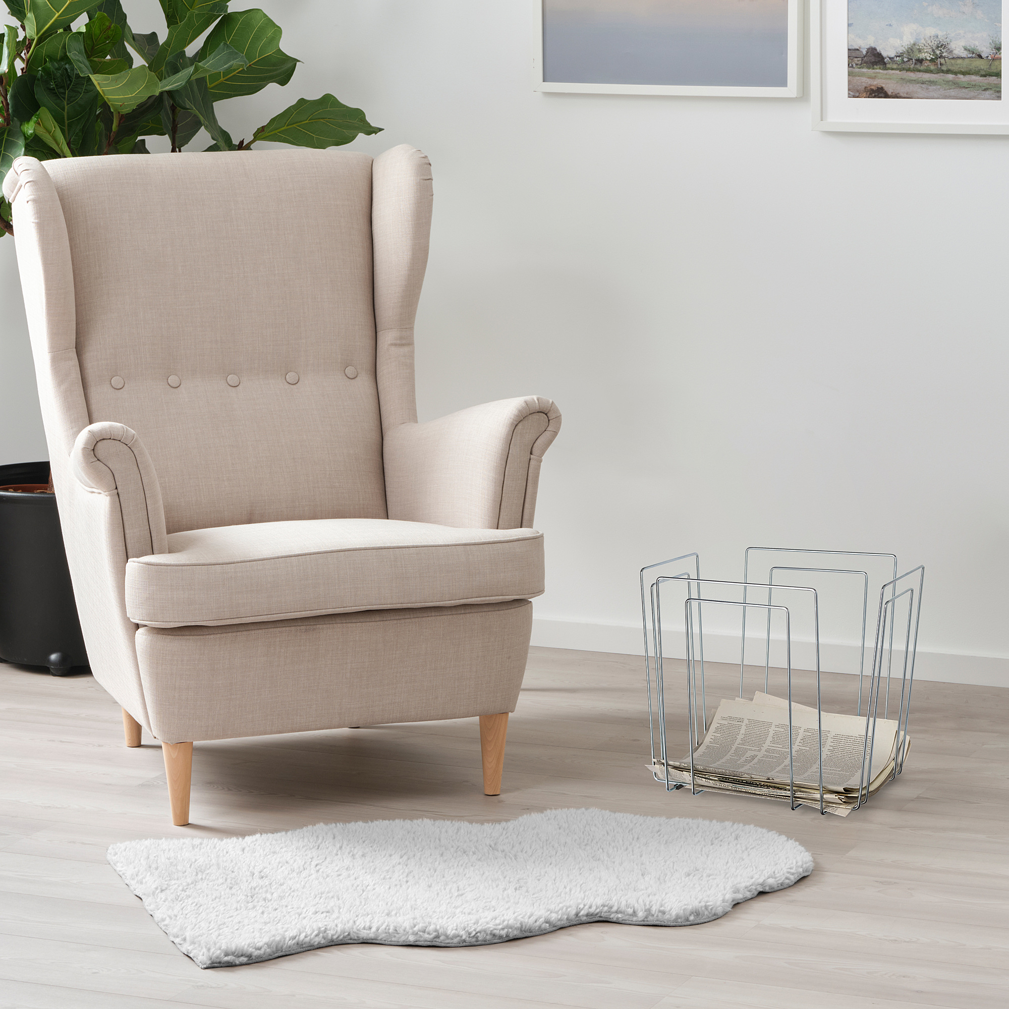 GLÖTTIG Newspaper rack, galvanised, 43x31 cm IKEA Switzerland