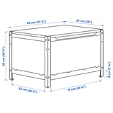 GRILLSKÄR Storage box, black stainless steel/outdoor, 86x61 cm