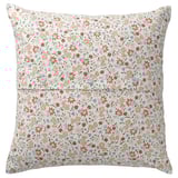 GULLNATTLJUS Cushion cover, white/floral pattern, 50x50 cm