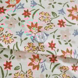 GULLNATTLJUS Cushion cover, white/floral pattern, 50x50 cm