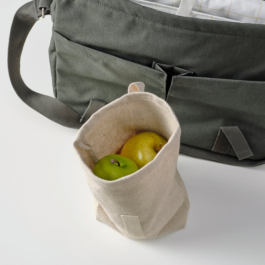 HAJMAL Snack bag, fabric, natural, 14x6x22 cm IKEA Switzerland
