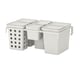 HÅLLBAR Waste sorting solution, for METOD kitchen drawer ventilated/light grey, 55 l