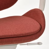 HATTEFJÄLL Office chair with armrests, Gunnared red/white