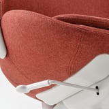 HATTEFJÄLL Office chair with armrests, Gunnared red/white