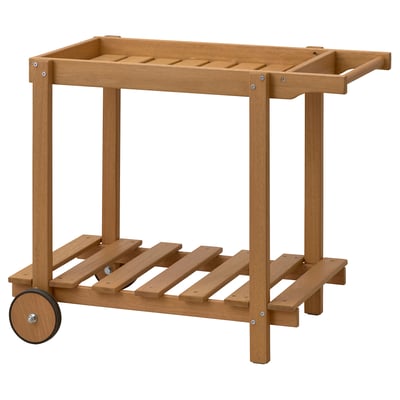 HATTHOLMEN Trolley, outdoor, stained eucalyptus/outdoor