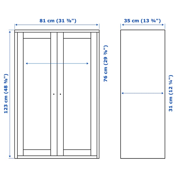 HAVSTA Cabinet, grey-beige, 81x35x123 cm