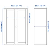 HAVSTA Cabinet, grey-beige, 81x35x123 cm
