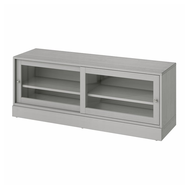 HAVSTA TV bench with plinth, grey, 160x47x62 cm IKEA Switzerland