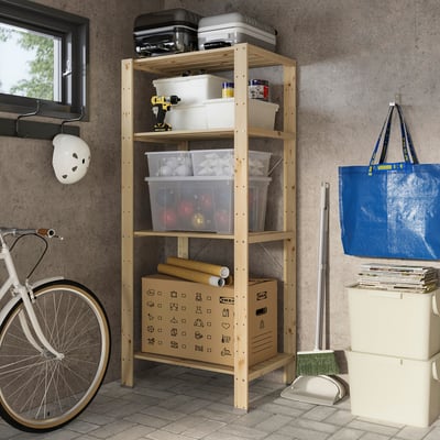 HEJNE 1 section, with end protectors/pine, 78x50x172 cm