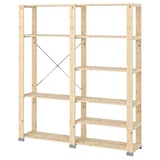 HEJNE 2 sections, with end protectors/pine, 154x31x172 cm