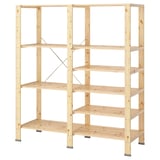 HEJNE 2 sections, with end protectors/pine, 154x50x172 cm