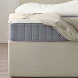 HEMFJÄLLET Divan bed with storage, Valevåg medium firm/Nisseholm Odensvi light beige, 180x200 cm