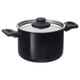 Option: HEMLAGAD Pot with lid, non-stick coating black, 3 l