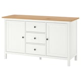 HEMNES Sideboard, white stain/light brown, 157x88 cm