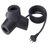 HORNFELS Extension cord, dark grey, 1.8 m