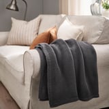 HUMLEMOTT Throw, anthracite, 130x170 cm